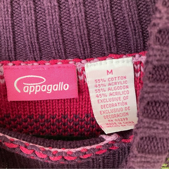 Cappagallo - Striped Sweater with Sequins Size Medium - Picture 4 of 4